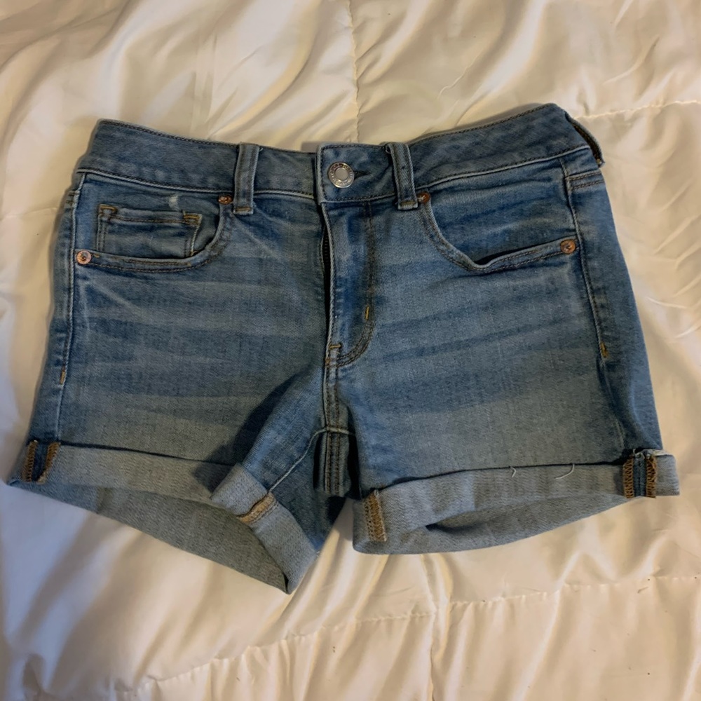 “Super Super Stretch” Midi Jean Shorts